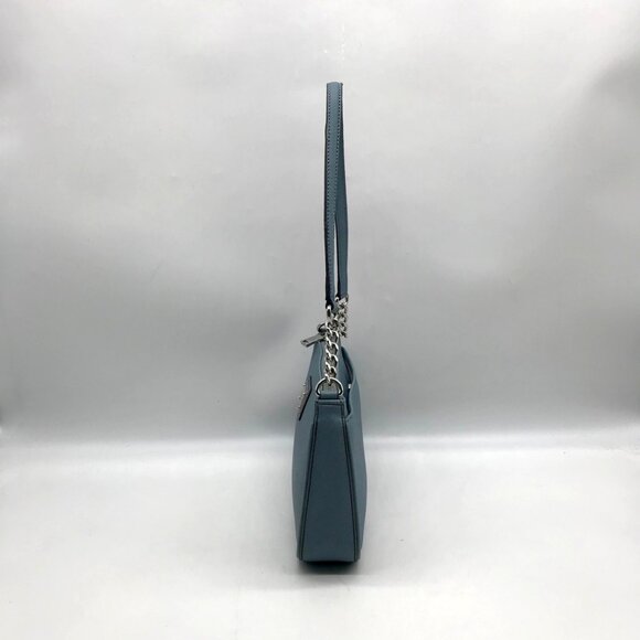 Calvin Klein Light Blue Saffiano Leather Demi Shoulder Bag - Picture 3 of 11